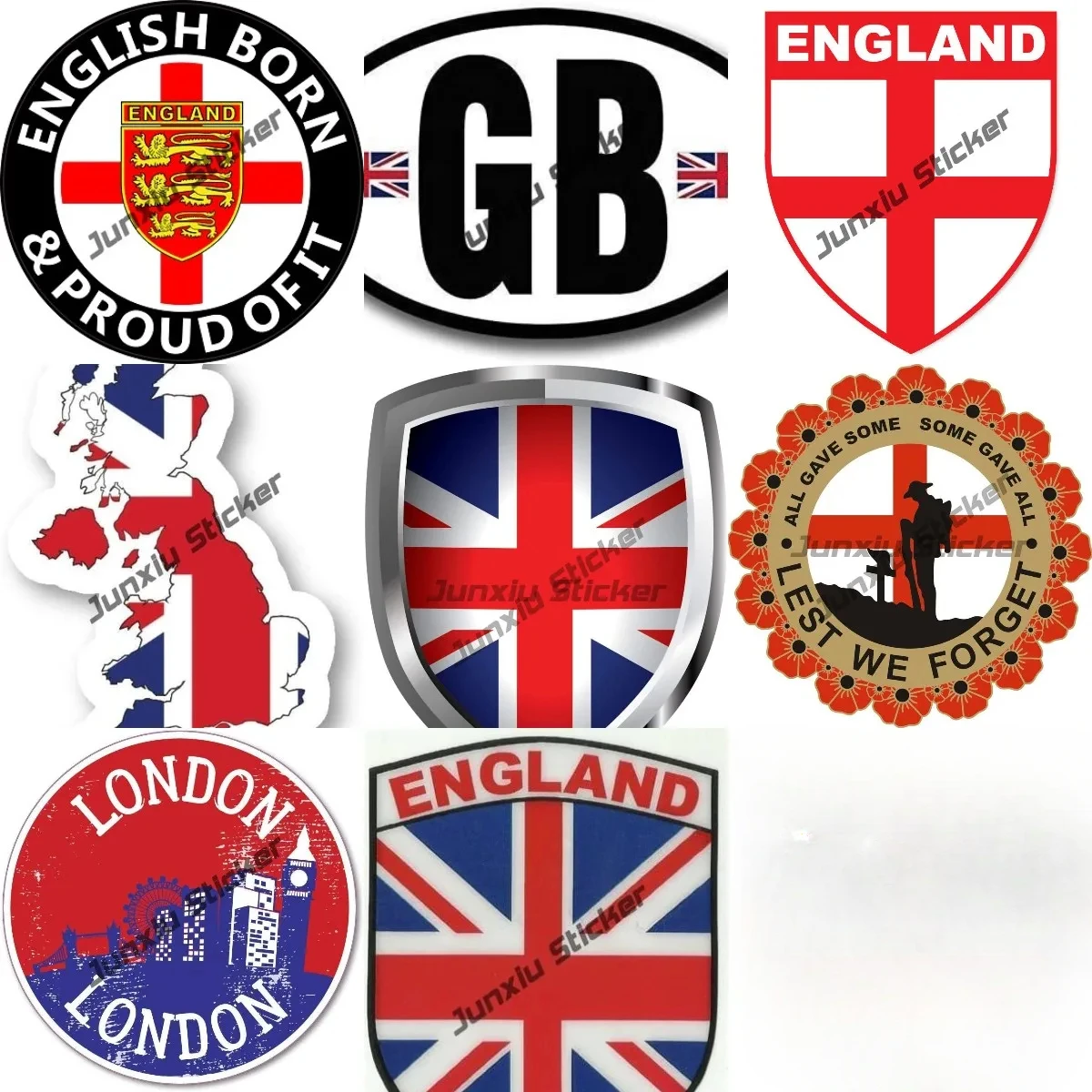 OVAL GB Sticker UK Flag Car Vinyl Decal England Uk Great Britain British Euro Vinyl Sticker Sticks To Any Metal Fridge Car Signs