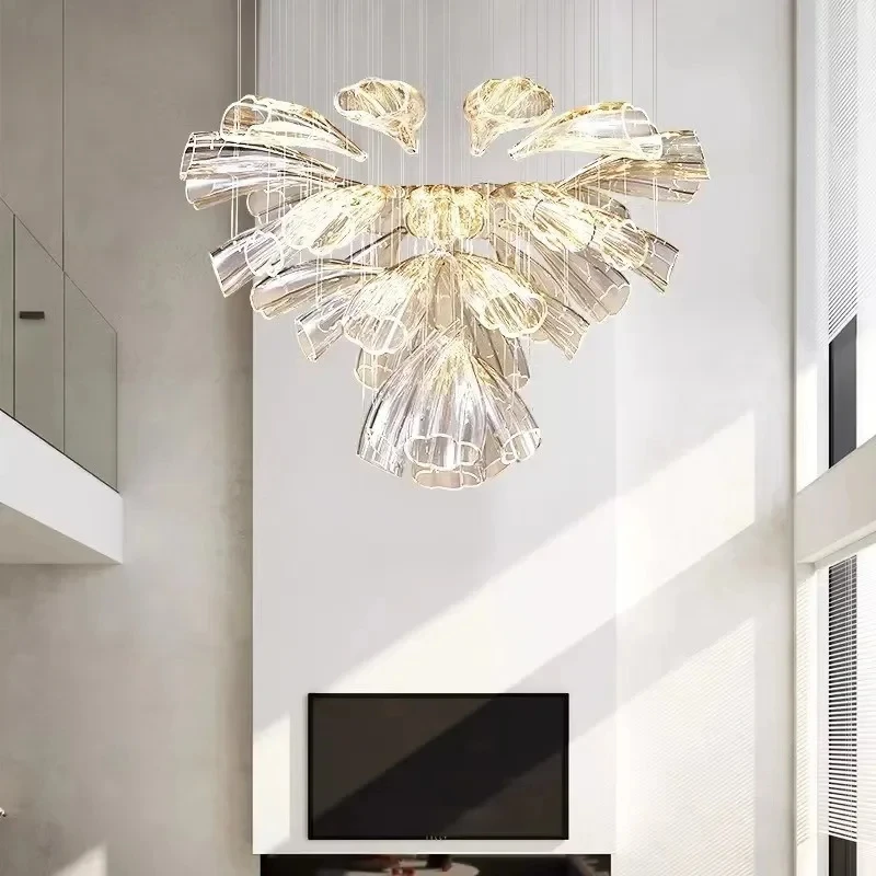 Italian design custom petal glass chandelier for living room, dining room, and room YX325TB