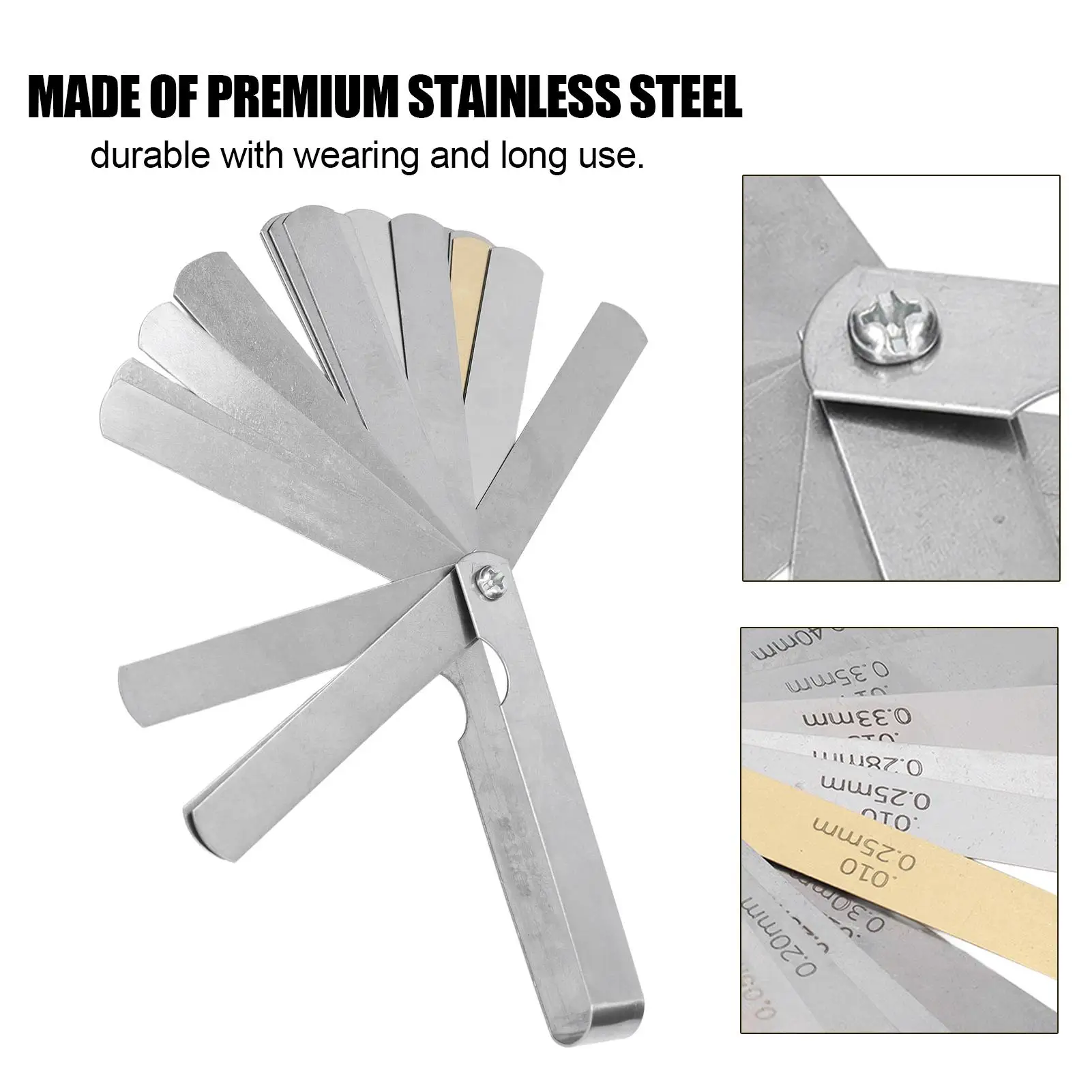 Stainless Steel Feeler Gauge Thickness Measurement Tool for Seam Adjustment