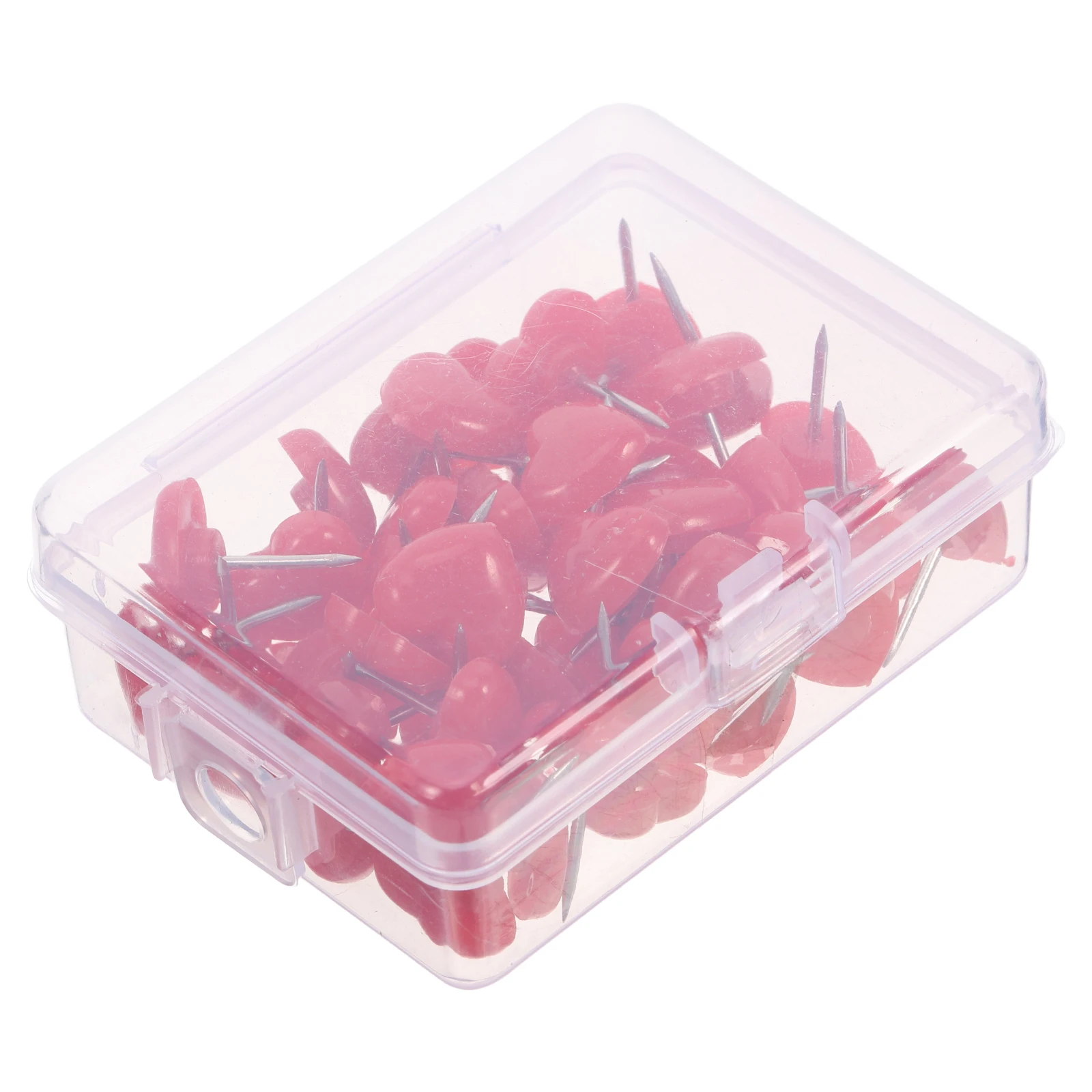 

50pcs Heart Shaped Thumb Tacks Pins for Photo Wall Cork Board Cute Decorative Push Pin Office Use Plastic