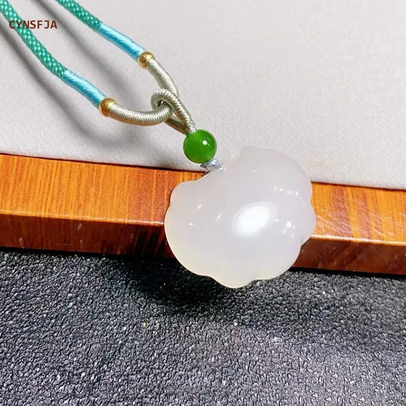 CYNSFJA New Real Rare Certified Natural Hetian Nephrite Jade Unisex Lucky Charms Peace Jade Pendant High Quality Blessing Gifts