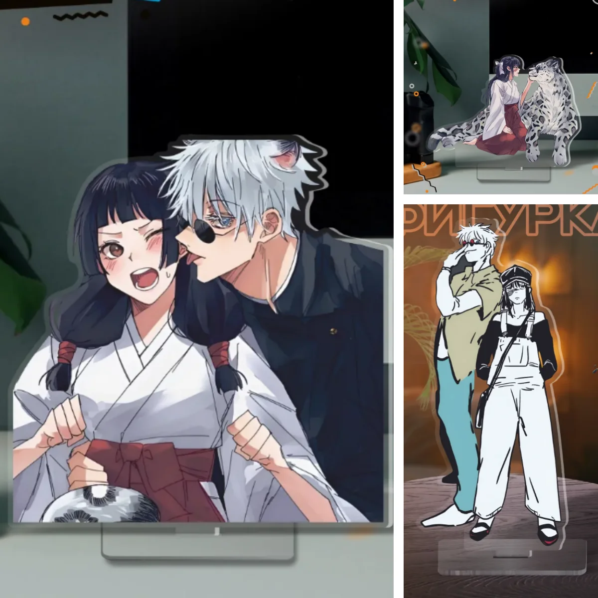 

15Cm Anime Acrylic Standee for Jjk Satoru Gojo Utahime Iori Kashimo Hajime Uraume Self-Made Peripheral Desktop Decoration Gift