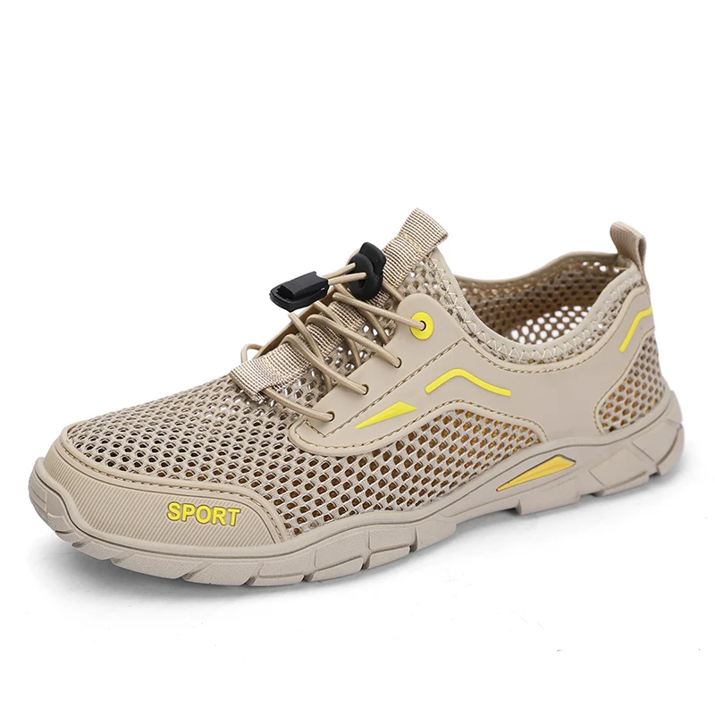 

Summer Fashion Mountaineering Breathable Lightweight Anti Slip Shoes Men's Mesh Sports Shoes Outdoor Travel Running Casual Shoes
