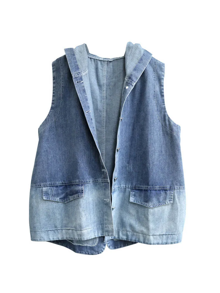 Max LuLu 2022 Korean Designer New Autumn Women Casual Denim Waistcoats Ladies Vintage Loose Vests Oversized Sleeveless Clothes