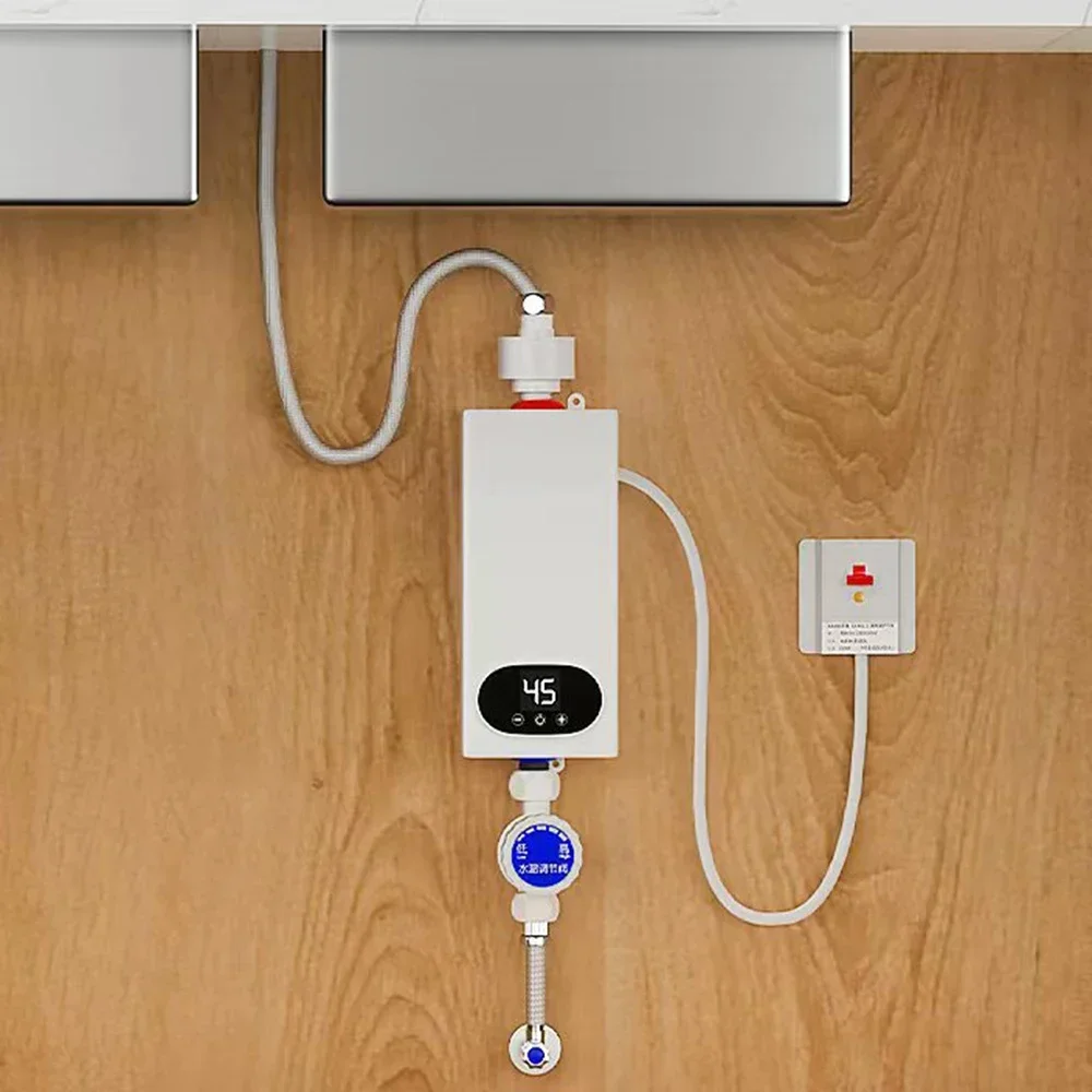 

Water Heater 5500W Instant Tankless Water Heater Thermostat Induction Heater Smart Touch Electric Heaters Shower Automatica