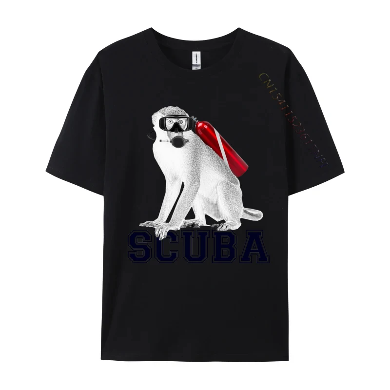 

Scuba Monkey Life T-shirts Printed On Tops T Shirt Monkey T-Shirt Funky Group Tops Shirts Wholesale Fashion