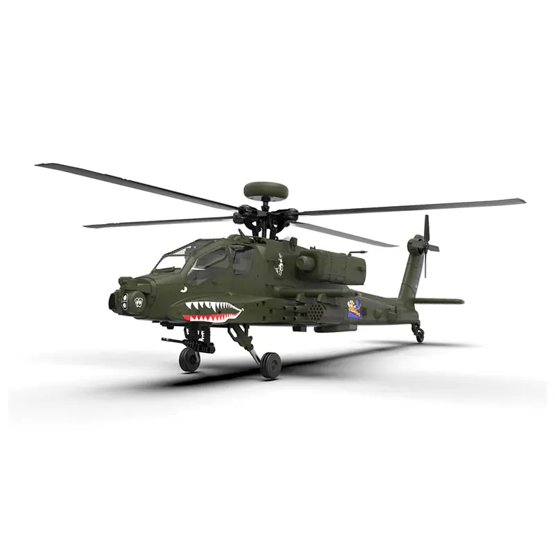 F11 1/32 AH-64D RC Helicopter 2.4G 6-Channel Brushless Motor 3D Stunt Remote Control Simulation Aircraft Model Aircraft Toy