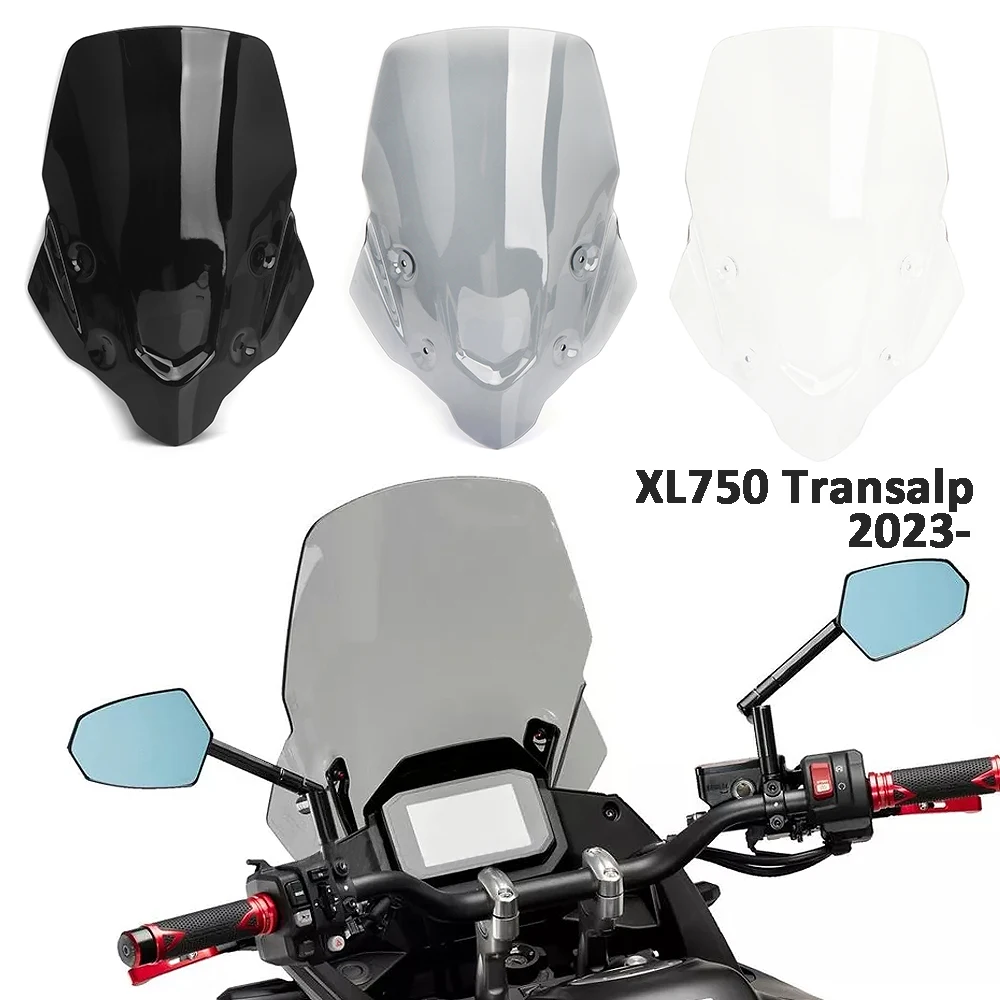 

For Honda XL750 Transalp 2023 2024 Motorcycle Windshield Covers Acrylic Windscreen Adjustable Wind Shield Motocycle Accessories