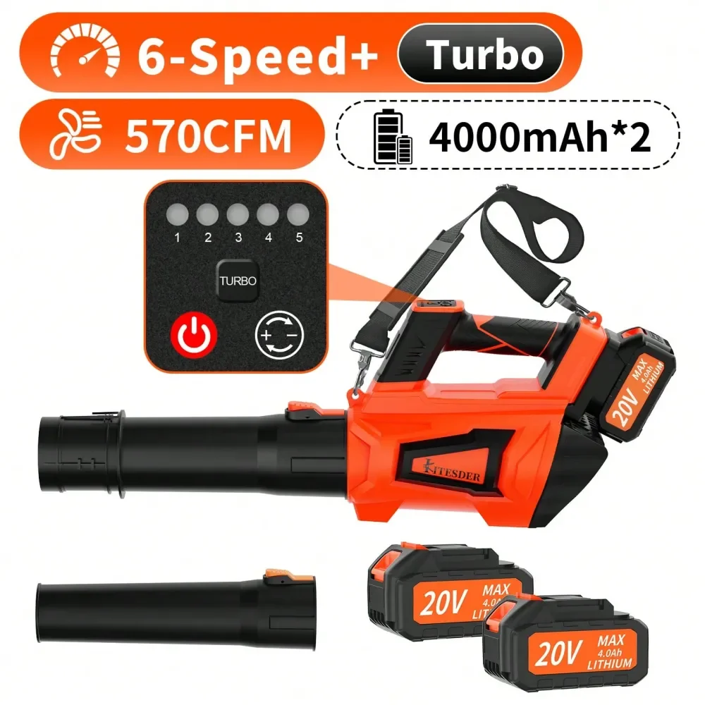 

Blower Cordless, 1200W Brushless Electric Leaf Blower With Battery,Wind Speed 200mi2 H,Air Volume 500cfm,Wind Force 750g2.21lbs