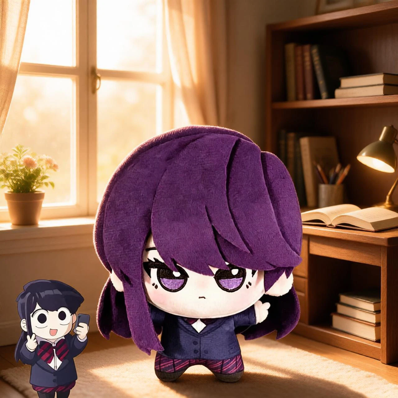 10cm Anime Komi Can't Communicate Komi Shouko Cosplay Printed Plush Doll Stuffed Toy Soft Keychain Bag Pendant Collect XMAS Gift