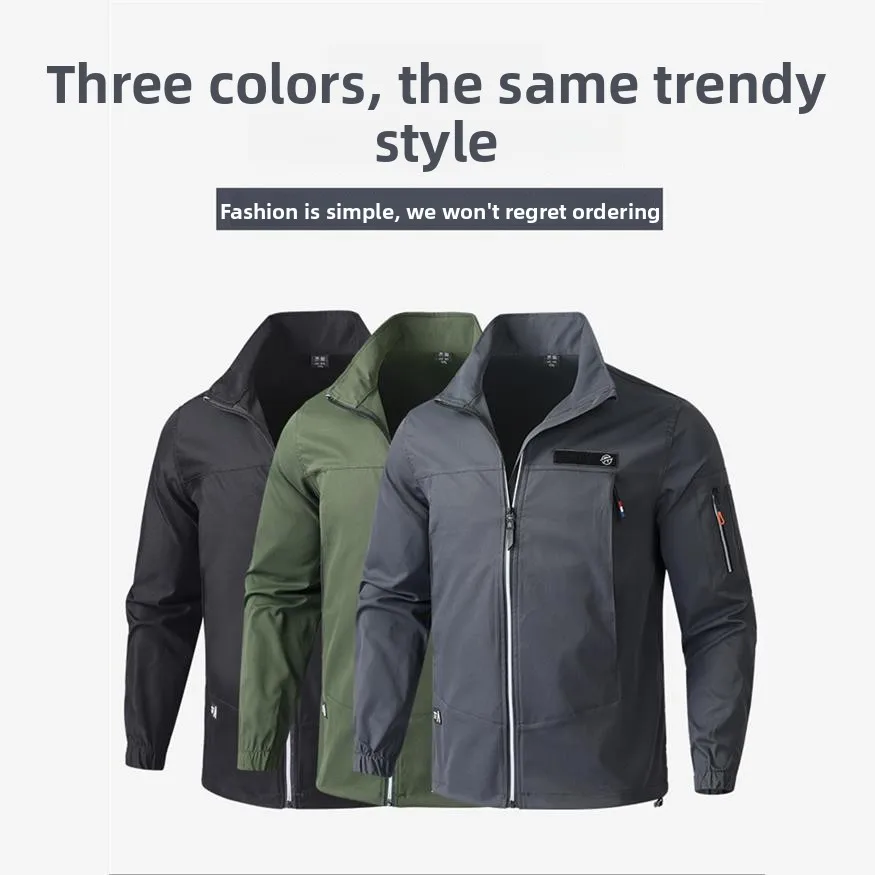 Men's Workwear Suit Elastic Thiened Wear-resistant New Sle Windproof Waterproof Spring Autumn Work orm Fac Workop