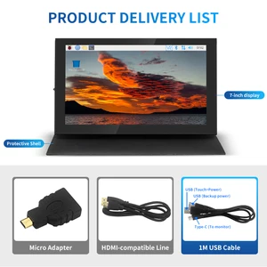 7 inch IPS LCD Mini HDMI Tương thích Touch Touch Touch cho Raspberry Pi Windows PC Hiển thị bảng điều khiển trò chơi với trường hợp hỗ trợ 10 máy tính bảng bán hàng chính 7 inch Windows - №7