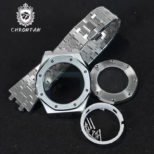 41mm AP Watch Parts For NH34 NH35 NH36 Movement Transparent Back Sapphire Crystal AP Watch Case Modified Acces