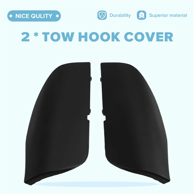 

NEW-For Porsche Cayenne 957 2007 2008 2009 2010 1 Pair Front Bumper Tow Hook Cover Trailer Hauling Eye Cap Lid Car Part