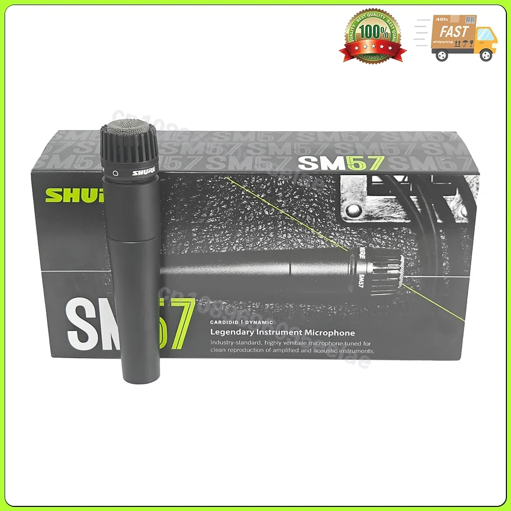 2 PCS Shure SM57 Instrument Microphone Cardioid Dynamic Hand Mic Stage Performance Guitar Studio Singing Home KTV Mic