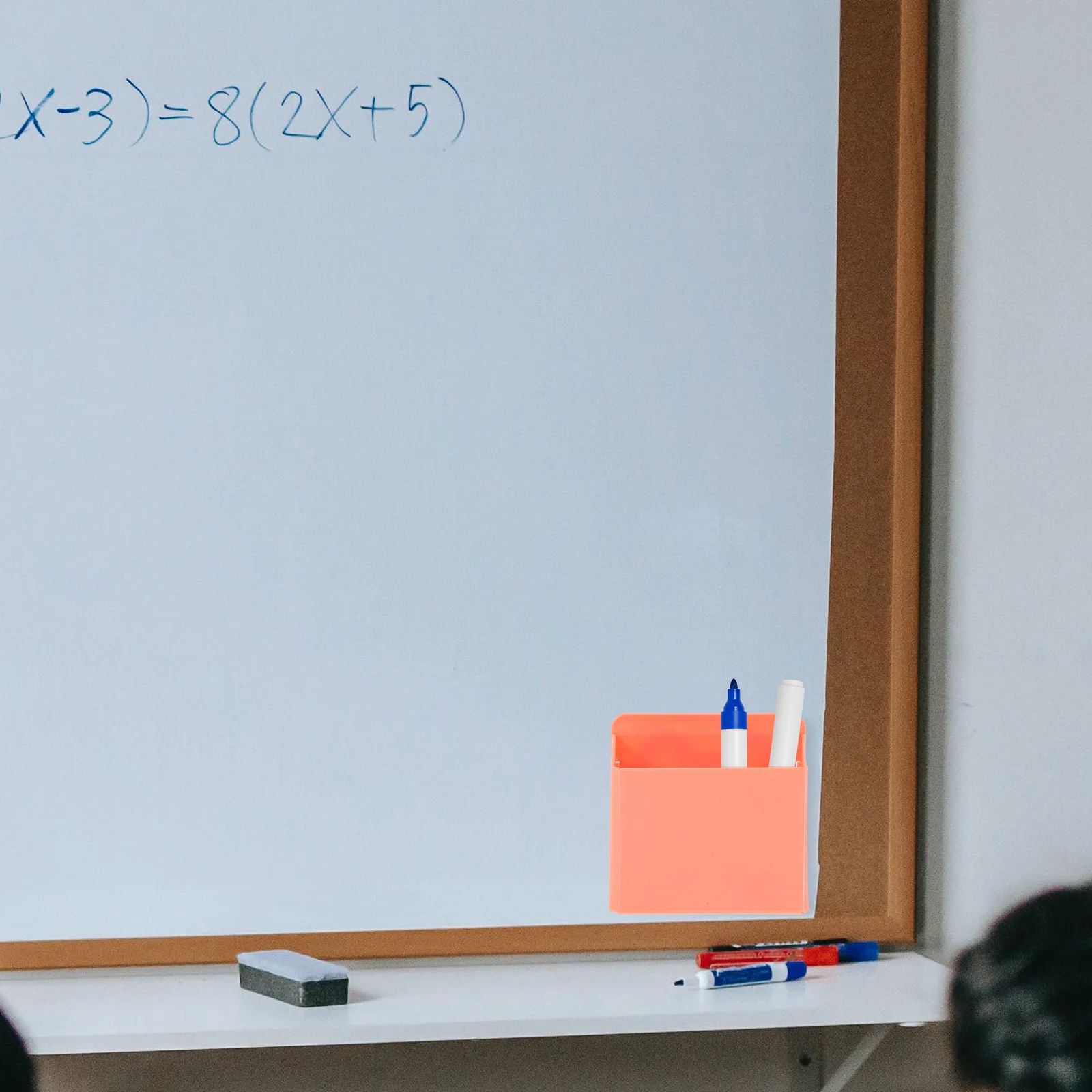 

2Pcs ABS Pen Holder Suction Cup Marker Organizer for Whiteboard Desktop Stationery Storage Dry Erase Marker Holder