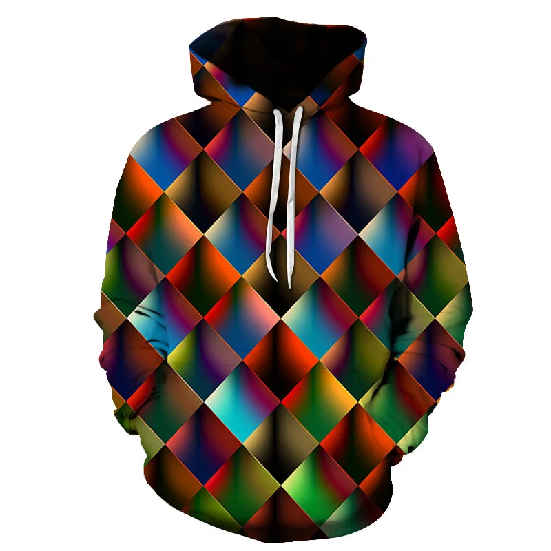 Cool Men's Vortex Stun Hoodies Harajuku Loose Tunnel 3D Printing Pullover Sweatshirt Boys Girls Jacket Overized Coat