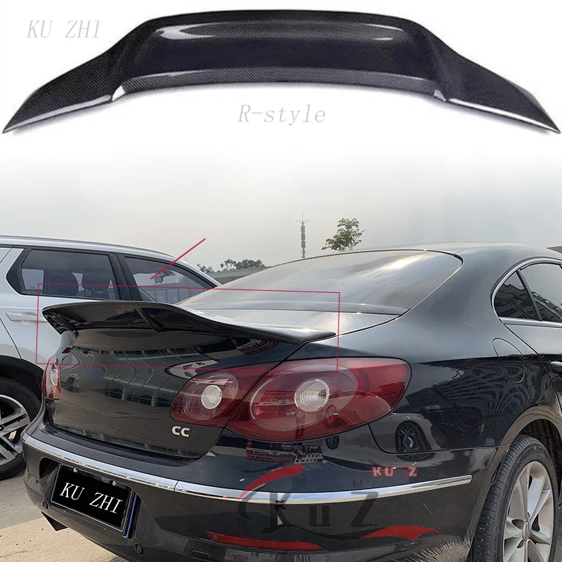 

Suitable for Volkswagen 2009-2018 Volkswagen CC Modified Real Carbon Fiber Rear Spoiler Real Carbon Fiber Rear Spare Case Decora