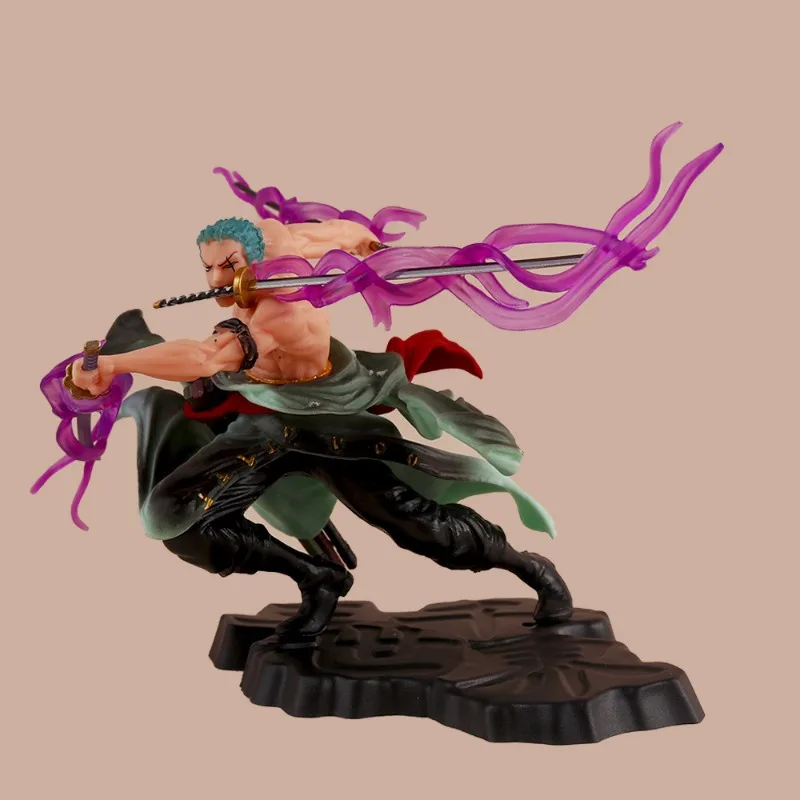 10cm One Piece Anime Figure Roronoa Zoro toy model Action Figures statue Collection Desktop decoration Pendant kid birthday Gift