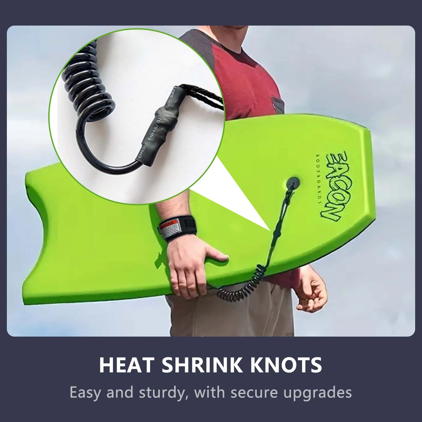 

Страховочный трос для серфинга из суперкомфортного толстого материала TPU, подходит для тренировок и упражнений.