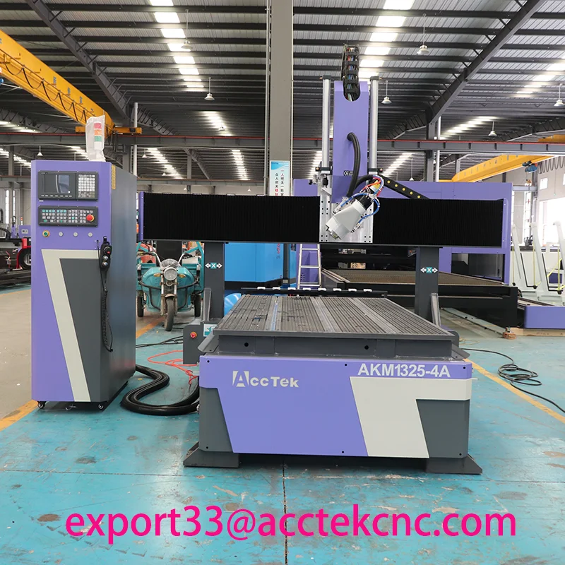 AccTek 1325 1530 CNC Router 4 Axis ATC Woodworking Furniture CNC Router with Tool Change ATC for Sale