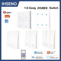 Tuya ZigBee Wireless Scene Switch 1/2/3/4/6 Gang Push Button Smart Life App Scene Light Controller Via Alexa Google Assistant