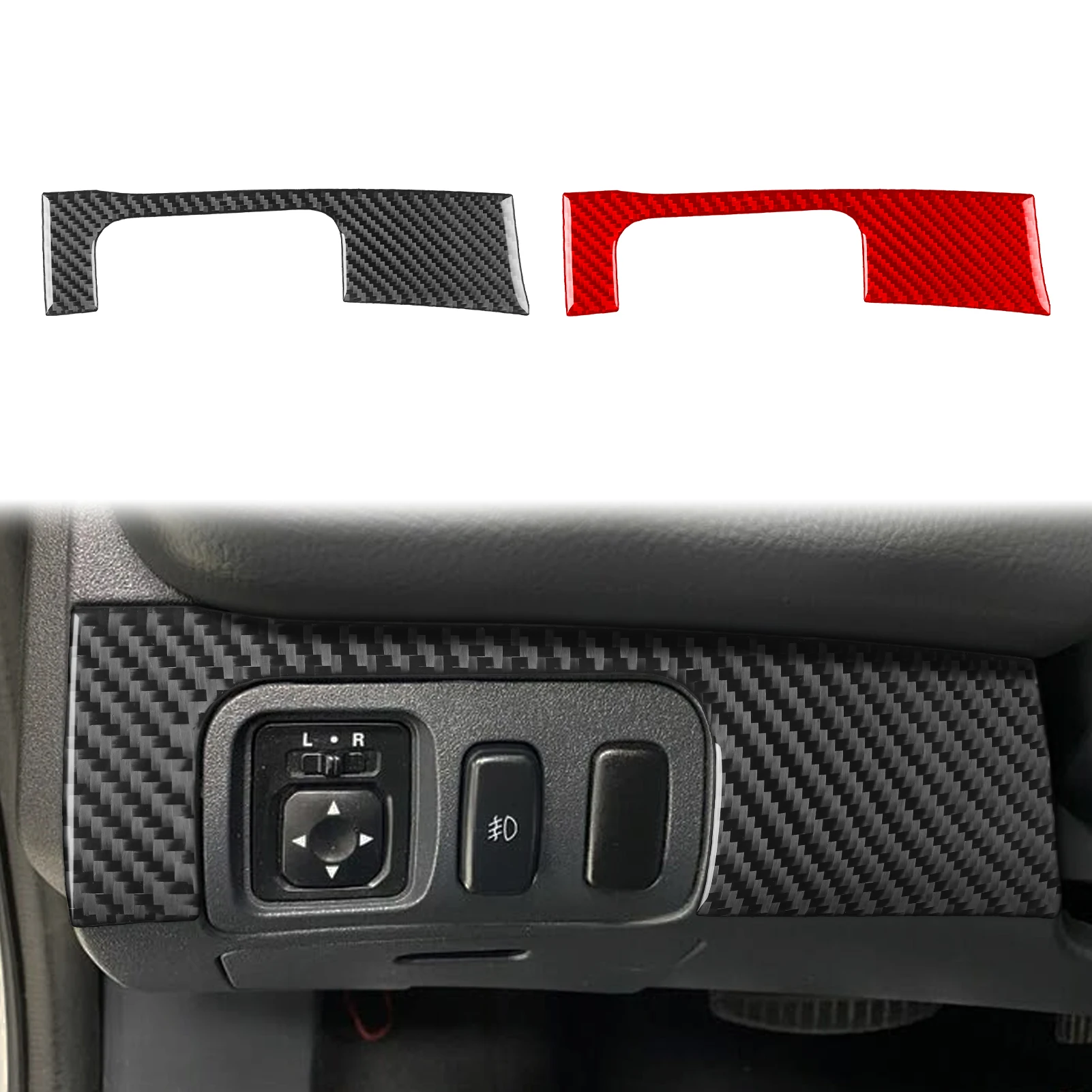 Real Soft Carbon Fiber For Mitsubishi Eclipse 2006-2012 Car Main Driver Trim Customizable Car Sticker Interior Accessories 3