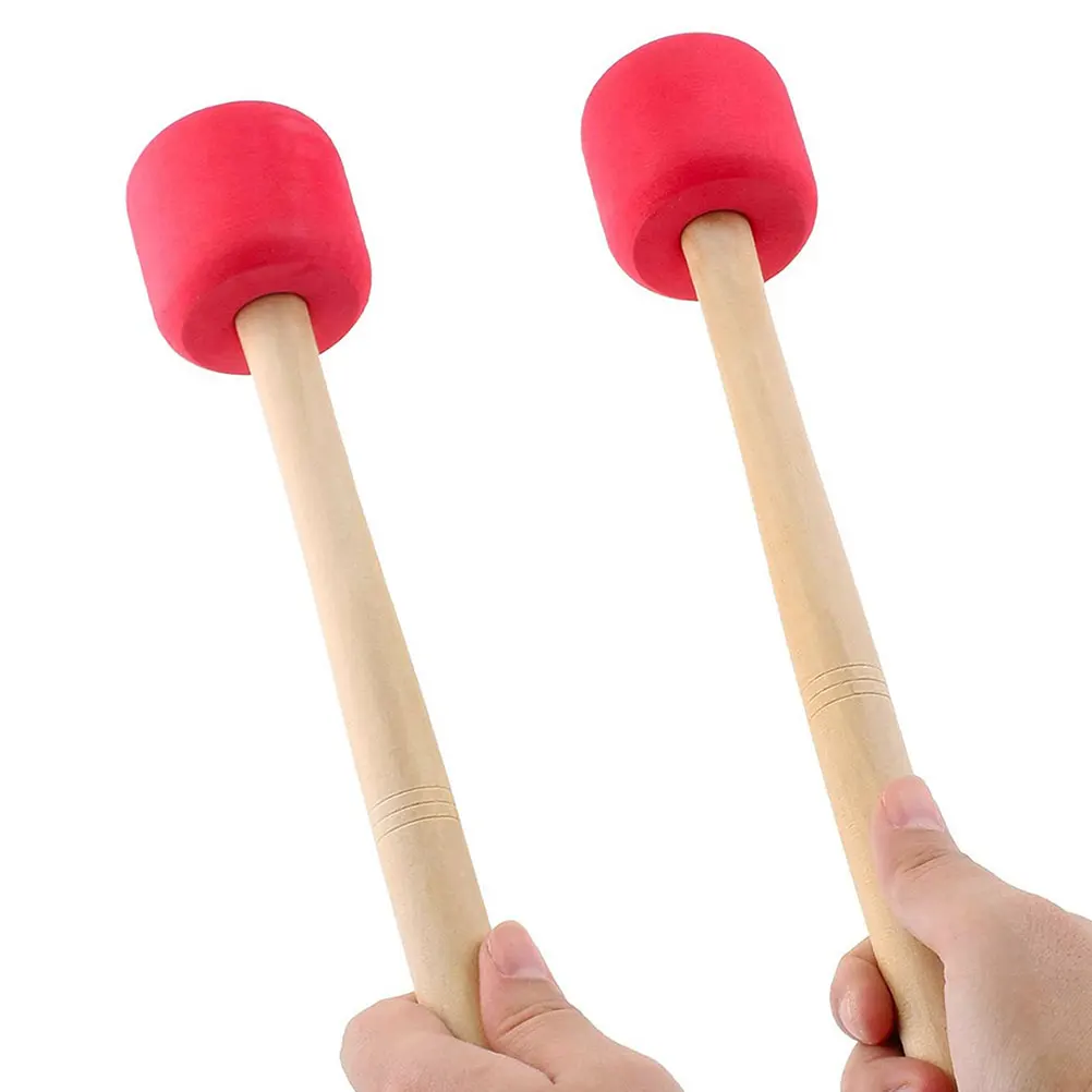 

2pcs Drumsticks Accessories Percussion Felt Marching Grey Mallet Child EVA Foam Wood Safe Gentle Easy Use Beginner Professional