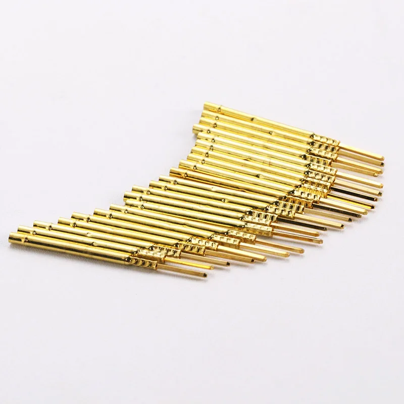 20/100PCS R100-3W Test Pin P100-B1 Receptacle Brass Tube Needle Sleeve Seat Wire-wrap Probe Sleeve 38.3mm Outer Dia 1.67mm