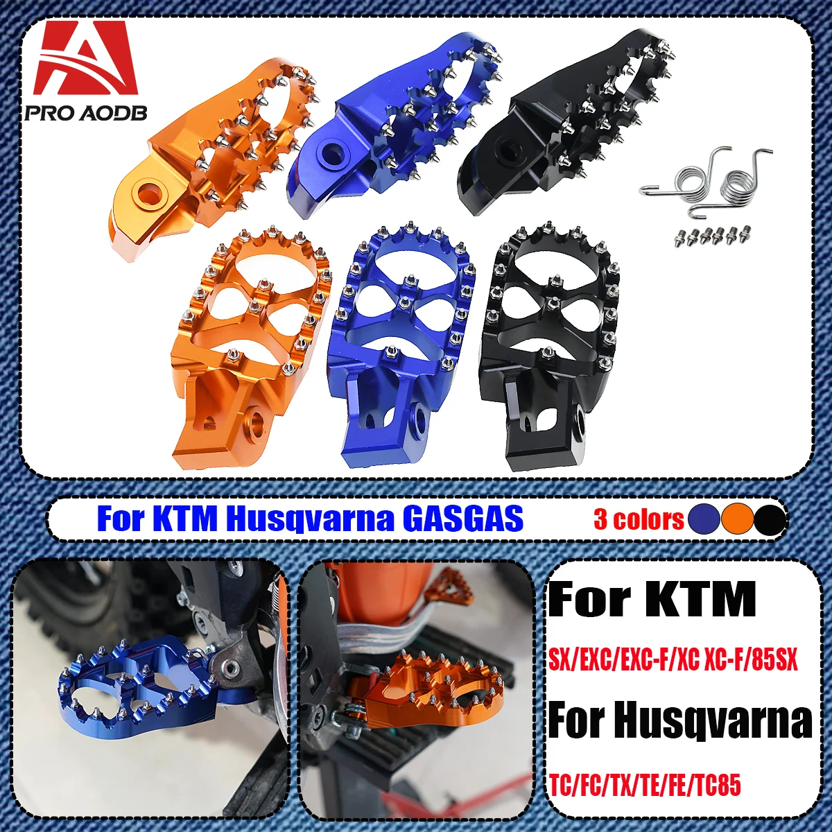 

CNC Foot Pegs Pedal Footrests For KTM EXC EXC-F SX SX-F125 150 200 250 300 350 450 500 For Husqvarna TC FC TE FE TX FX 2016-2023