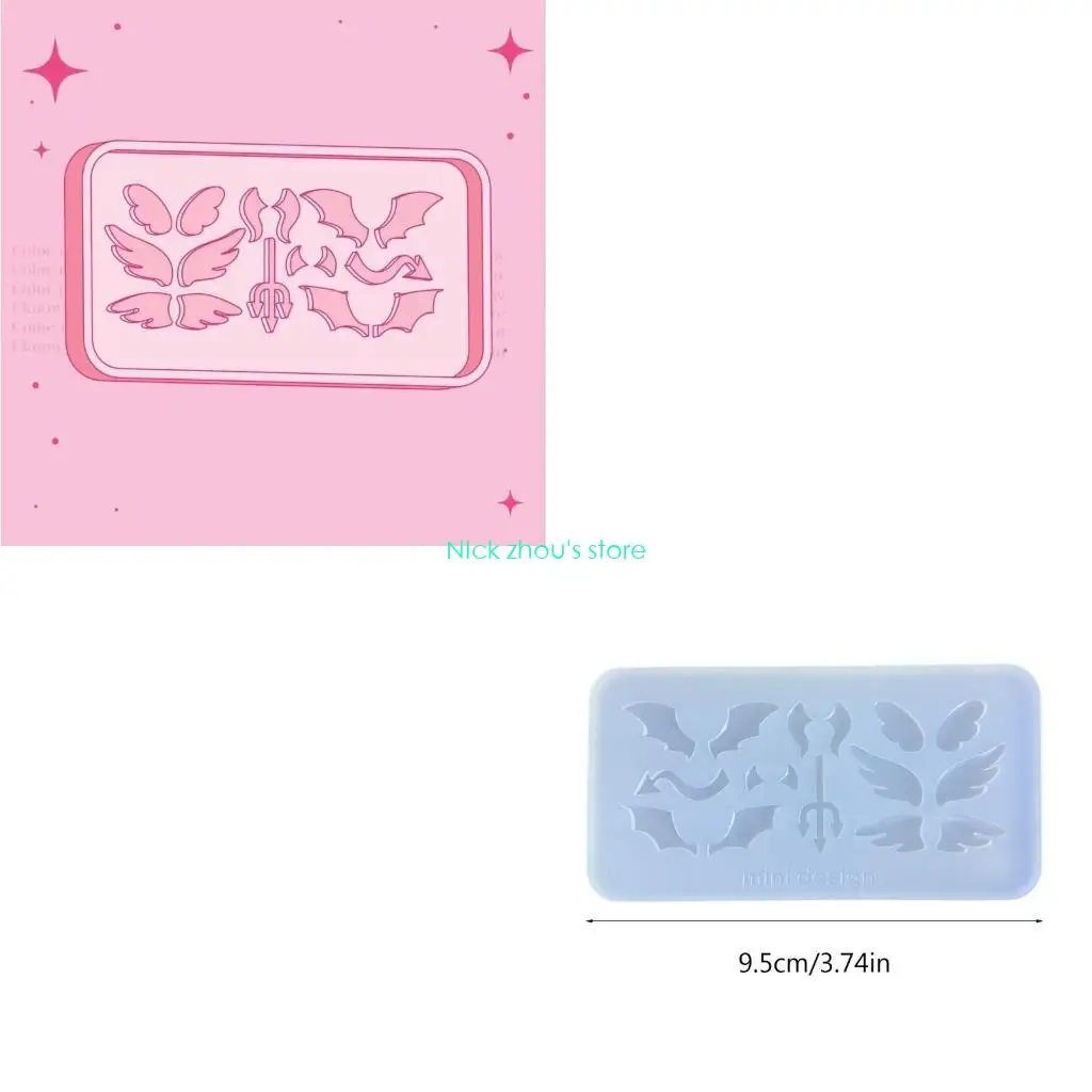 

E15E Ангел Дьявол зыбучие пески силиконовая форма эпоксидная смола литейная форма кулон ювелирные изделия