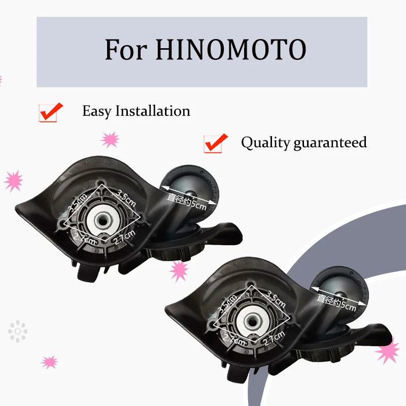 

For HINOMOTO TM50 Heavy Duty Luggage Wheel Replacement - Super Durable Universal 360 Degree Swivel Wheel
