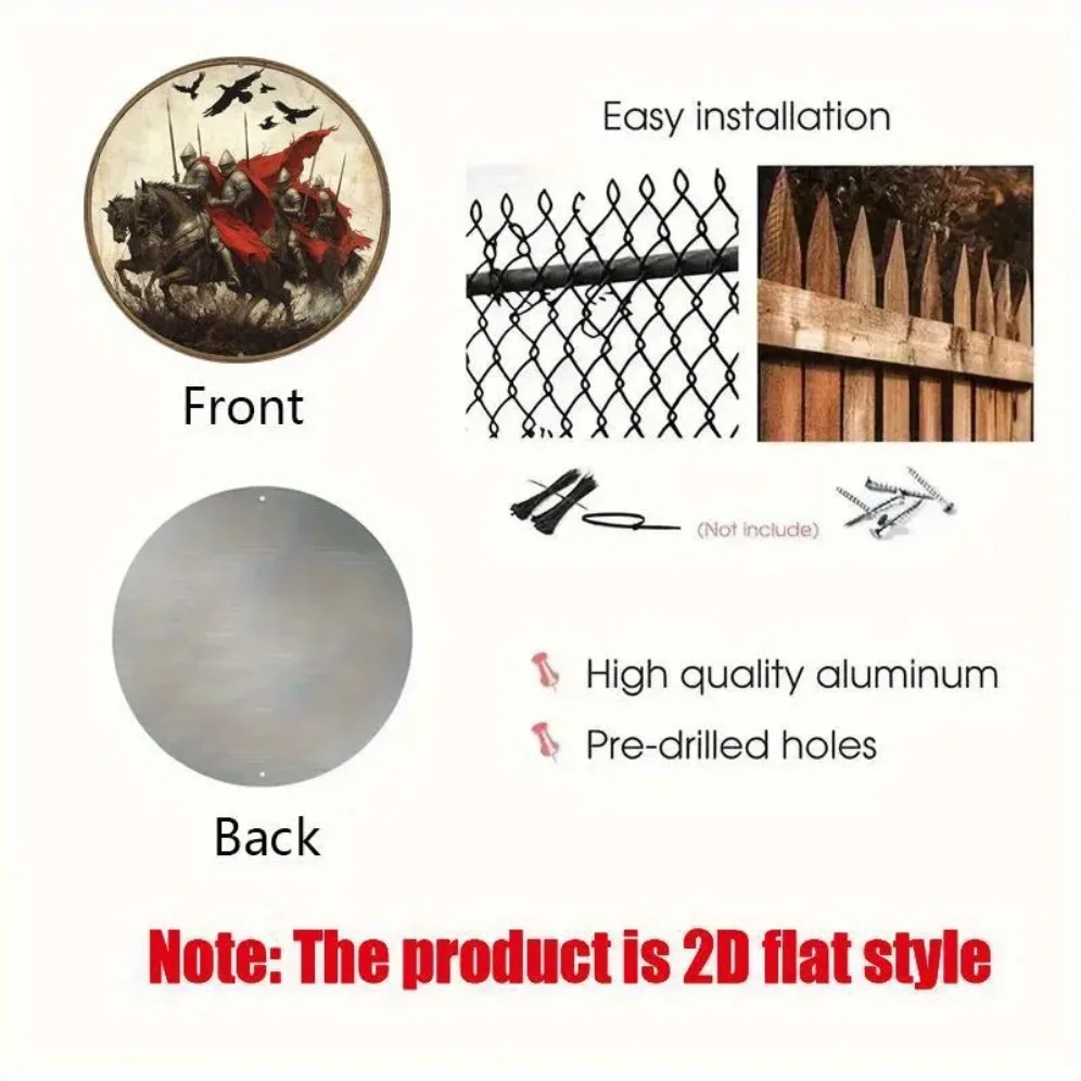 لوحة معدنية مسطحة من الألومنيوم ثنائية الأبعاد من Knight لتزيين جدران المطبخ والمقهى