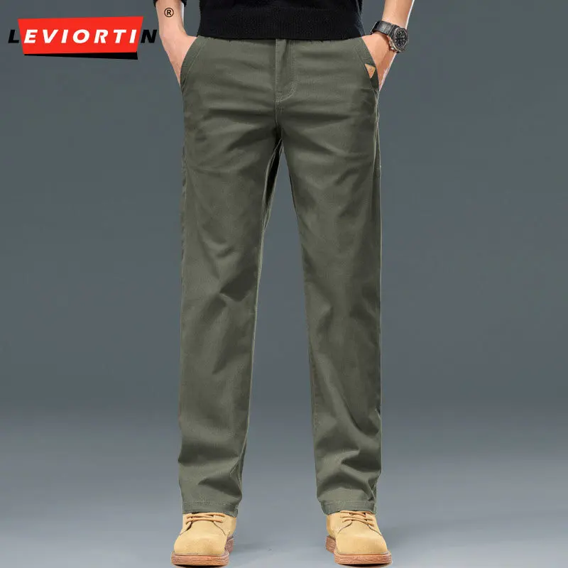 Pantalones ajustados a la moda para primavera y otoño para hombre, clásicos, versátiles, pequeños, de tubo recto, de gama alta, con bolsillo inclinado, YY-P408