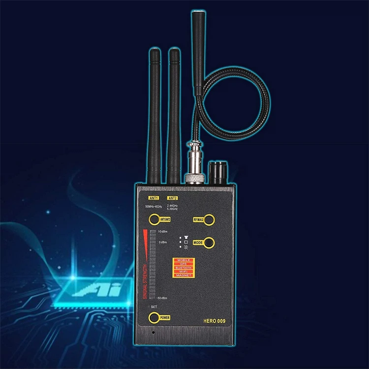 

Беспроводной детектор сигналов Hero 009 VHF/UHF, антишпионский сканер GSM/Wi-Fi, магнитный детектор сигналов, шпионские гаджеты, устройство для прослушивания