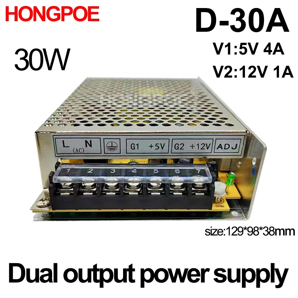 30W Dual Output 5V 10V 12V 15V 24V Power Supply D-30A 30B D-30C +12V -12V +15V -15V +5v -5v +24v -24v AC100-240V SMPS