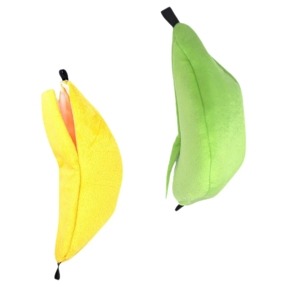 

2pcs Pet Nest Bed For Hamster Guinea Pig Chinchilla Banana Shaped Warm Sleeping House Washable Small Animal Hammock Cage