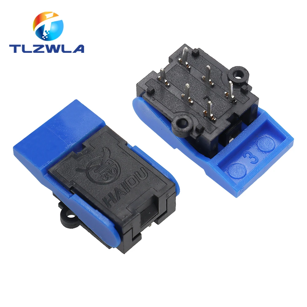 10PCS Telephone Hook Switch 6Pin Intercom Doorbell Switch, Retainer Reed Switch Blade, Repair Parts for Telephone