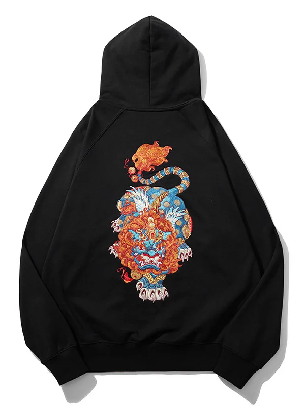 

Ele Heavy Industry Xiu Xiu Embroidered Hoodie Men's Loose Casual Sle Fall Winter New Faion Brand Open Cardigan Jaet