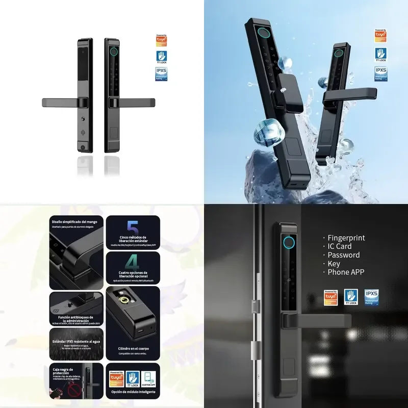 Locstar Automatic Smart Keyless Door Locks Waterproof Outdoor Biometric Fingerprint Smart