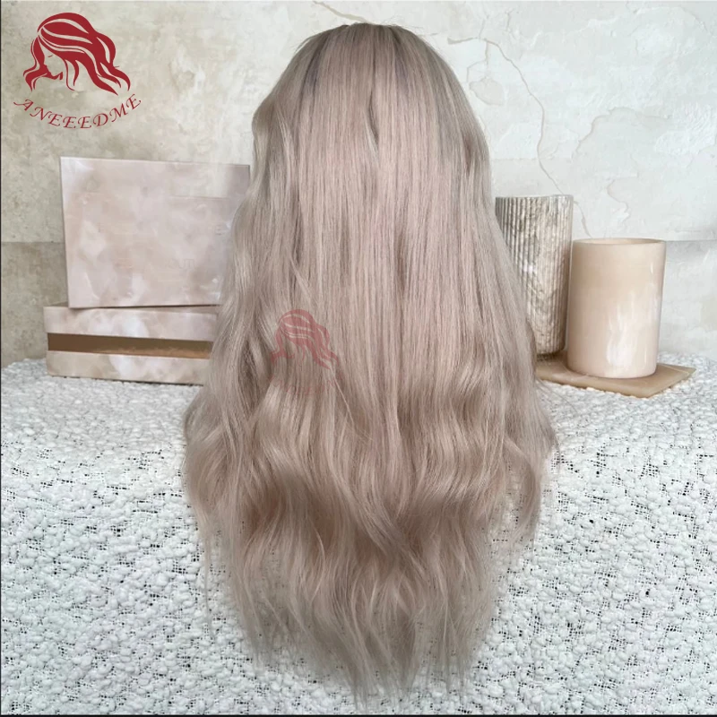 13x6 Hd Transparent Gray Lace Front Wig Human Hair Preplucked Brazilan 13x4 Frontal 613 Colored Wigs For Women