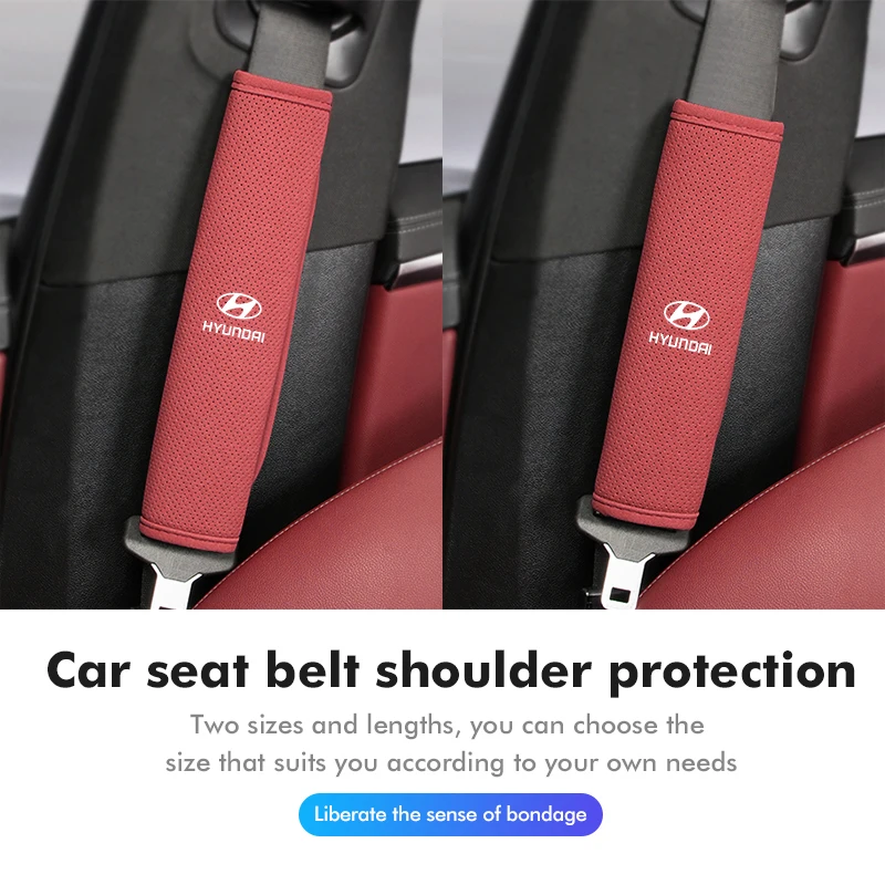 Car Seat Belt Cover Suede Shoulder Protection Padding Pad For Hyundai Ioniq Sonata Elantra Solaris Creta Accent SantaFe