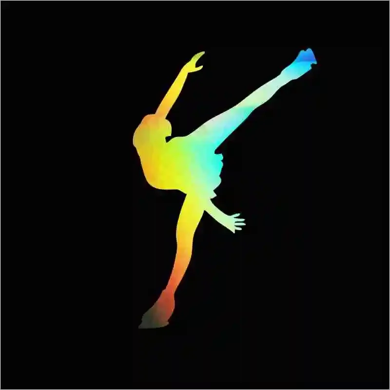 

Car Sticker Personality Simple Art Figure Skating PVC Reflective Car Decal Wall Stickers Decorative,18cm*13cm