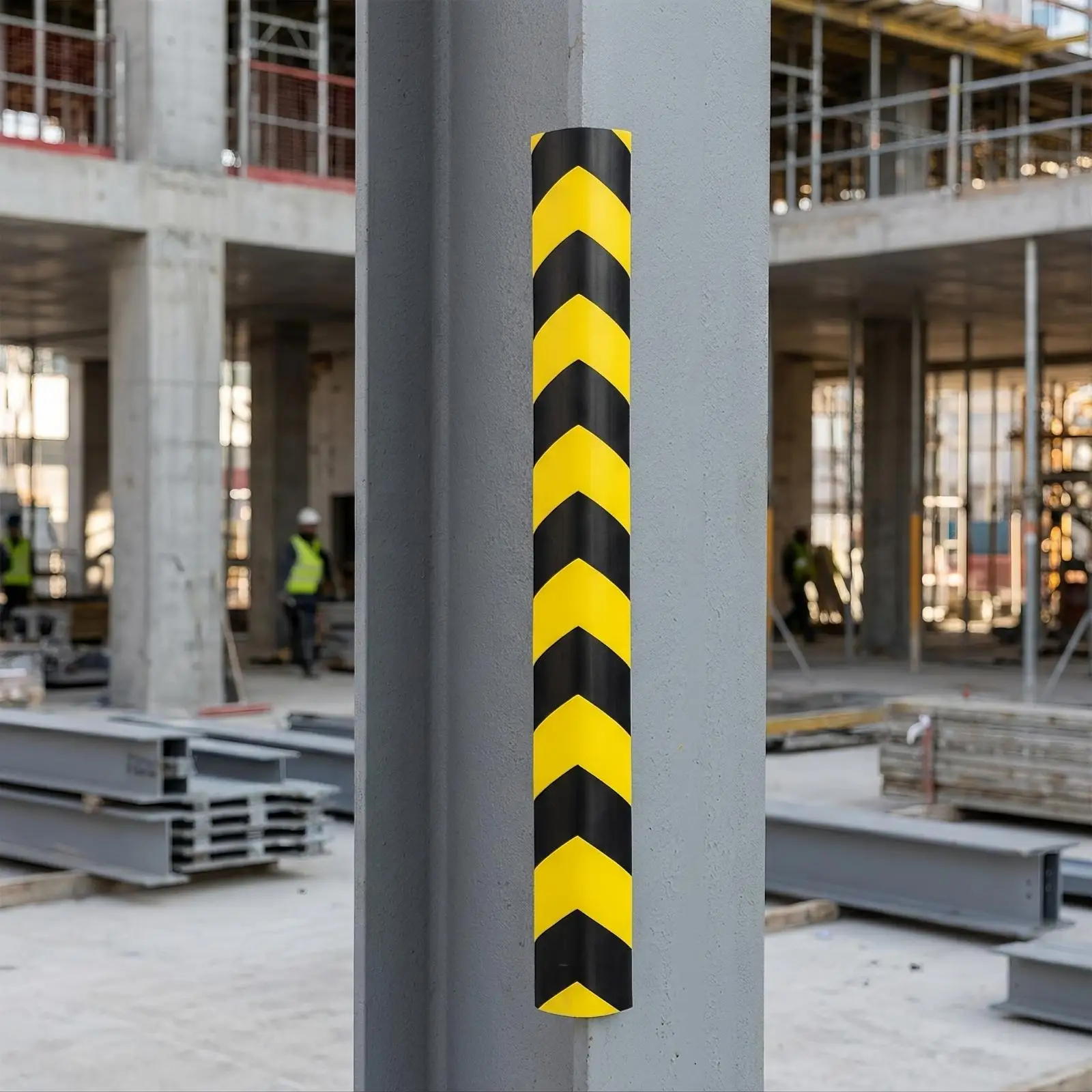 Durable Nitrile Rubber Corner Guard Strip 5M Self Adhesive Safety Protector for Warehouse Walls