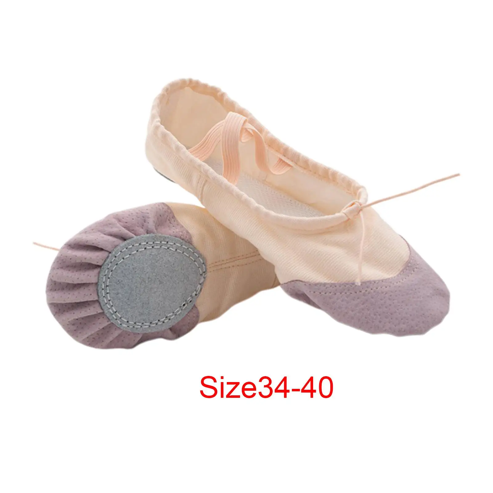 Women Ballet Shoes Low Heel Closed Toe Professional Ballet Slippers for