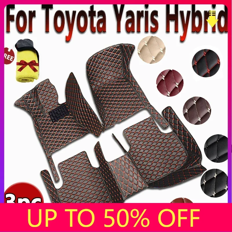 Car Floor Mats For Toyota Yaris Hybrid Mazda2 Hybrid MXPH11 2021 2022 2023 Waterproof Protective Pad Floor Cover Car Accessories