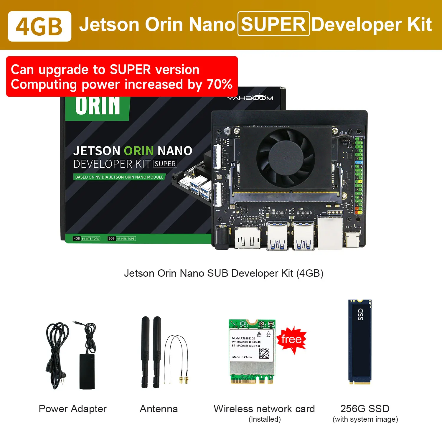 Jetson Orin NANO SUPER 開発者キット 8GB 256GB SSD