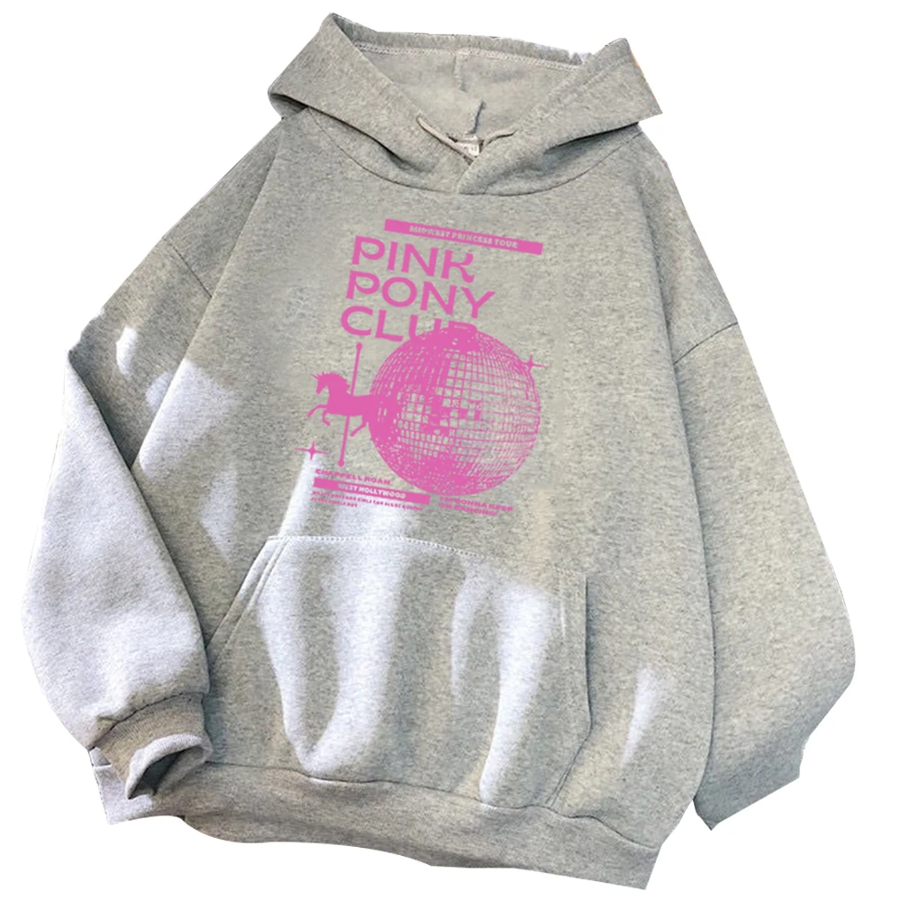 Chappell Roan Pink Pony Club Hoodie Chappell Roan Fan Gift Harajuku Pullover Tops Sweatshirt