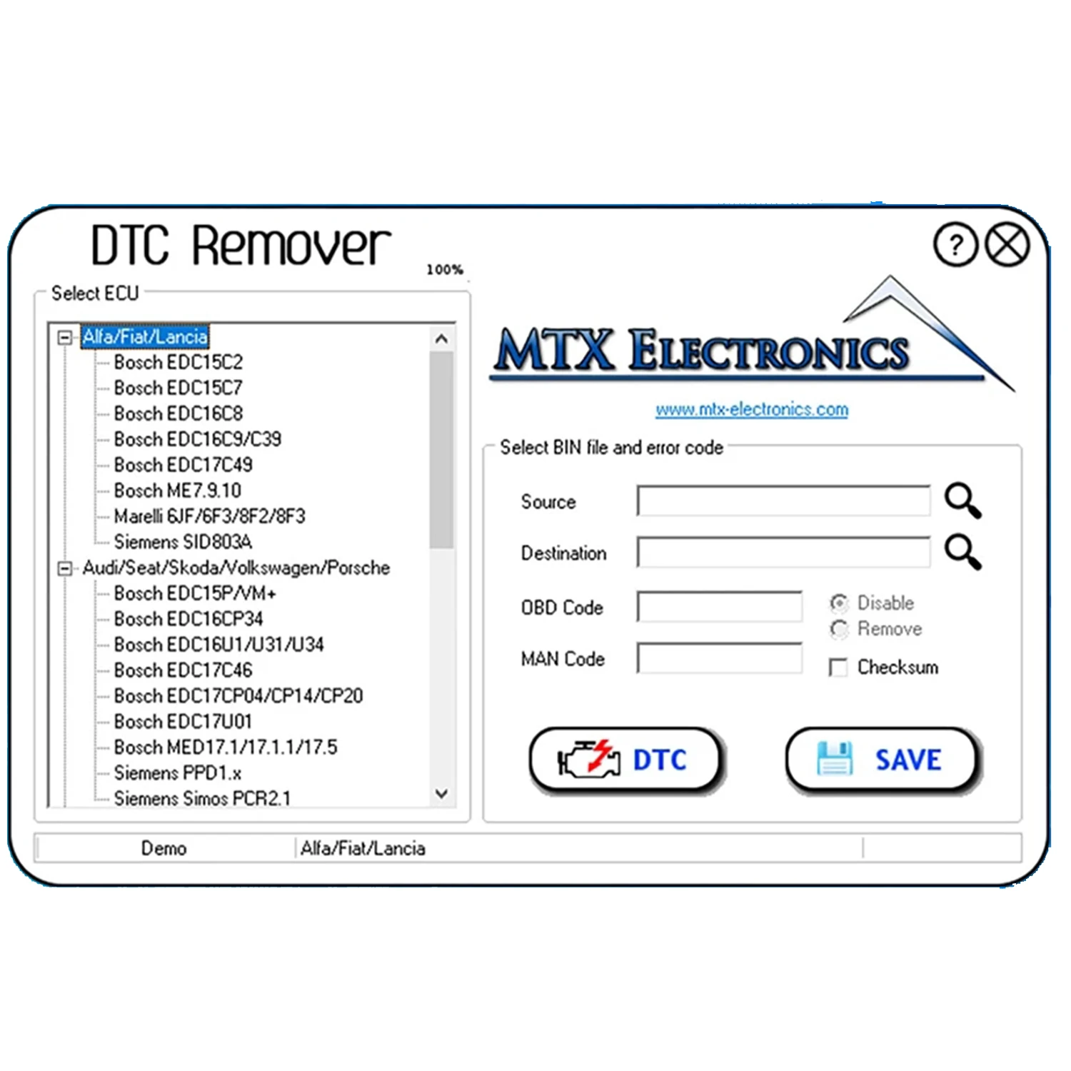 DTC Remover 1.8.0.0 For KESS KTAG FGTECH OBD2 ECU Chip Tuning Software Full MTX DTC Remover