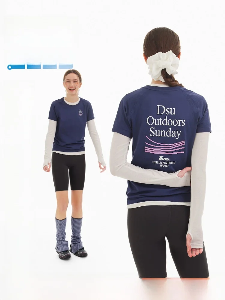 

Nilit Nylon 66 Coolmax Sl ort Sve T-irt Qui Dry Sport Running Women's Slim Fit round Ne Moisture ng Bre...